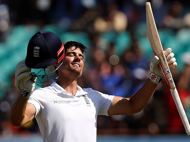 Good memories - Alastair Cook celebrating one of his record 30 Test centuries